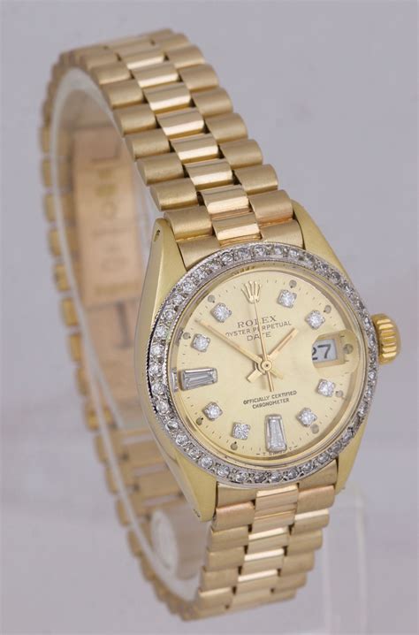 rolex all gold women's|18k gold Rolex women's watch.